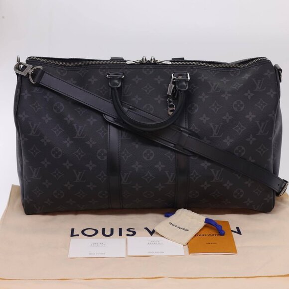 LOUIS VUITTON Eclipse Keepall Bandouliere 45 Boston Bag M43278 LV Auth 40033S - Picture 10 of 15